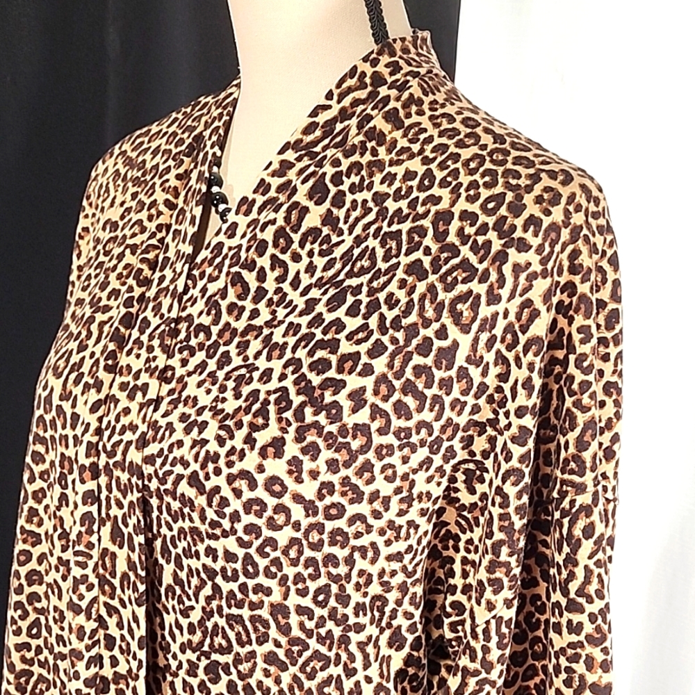 Night Gown Ekouaer Animal Print Long Night Gown. S - Picture 2 of 11